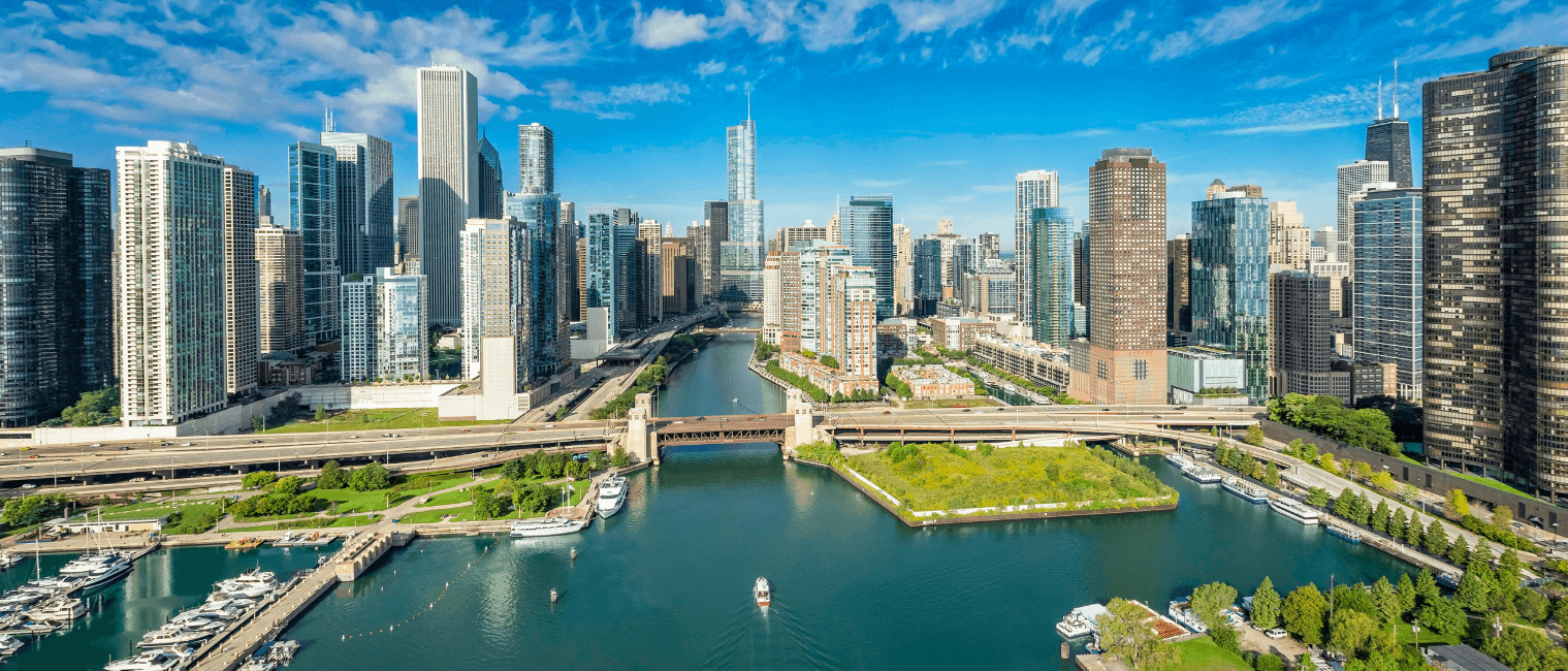 City skyline representing nationwide and international relocation
